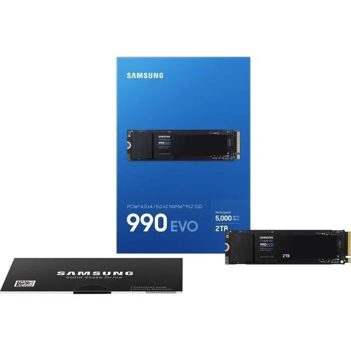 Samsung 990 EVO MZ-V9E2T0BW - SSD - chiffr - 2 To - interne - M.2 2280 - P... - 5