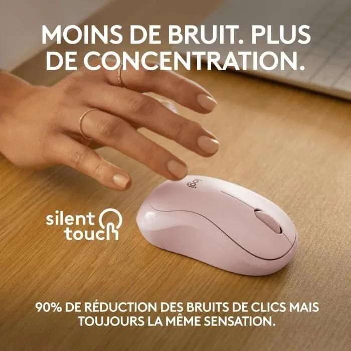 Logitech M240 Silent - Souris - droitiers et gauchers - optique - 3 boutons... - 4