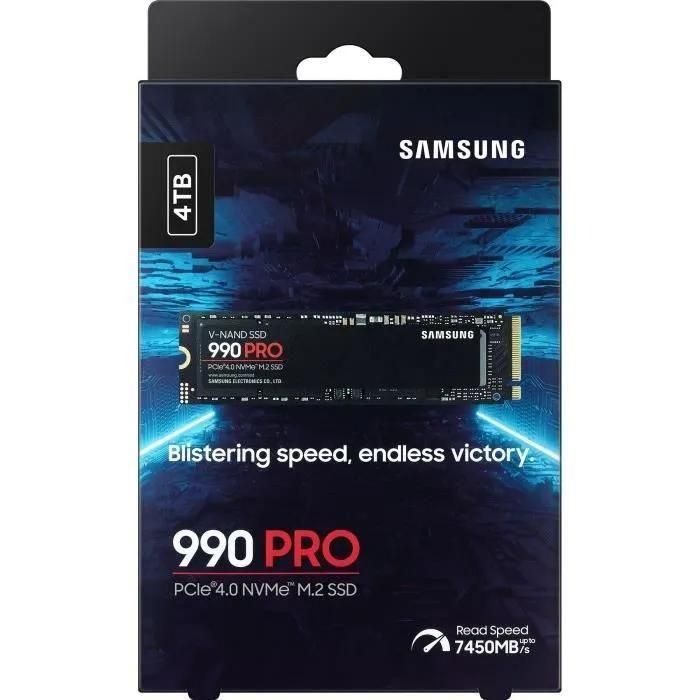 Samsung 990 PRO MZ-V9P4T0BW - SSD - chiffr - 4 To - interne - M.2 2280 - P... - 2