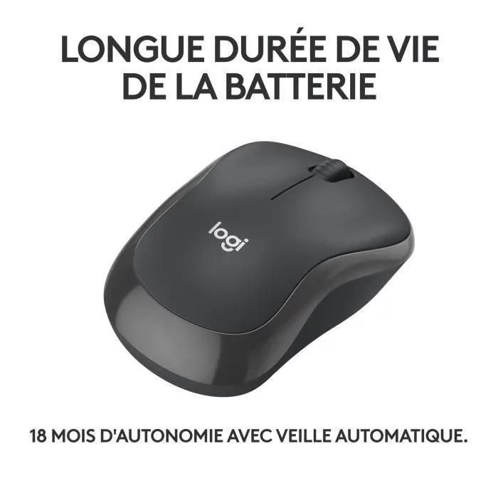 Logitech M240 Silent - Souris - droitiers et gauchers - optique - 3 boutons... - 4