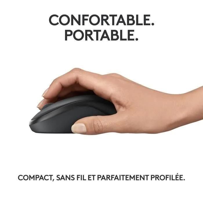 Logitech M240 Silent - Souris - droitiers et gauchers - optique - 3 boutons... - 5