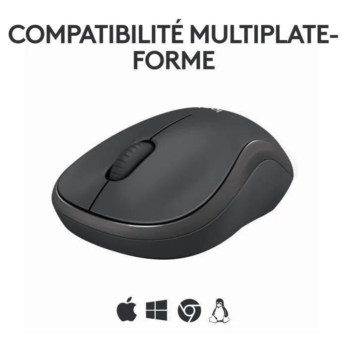 Logitech M240 Silent - Souris - droitiers et gauchers - optique - 3 boutons... - 6