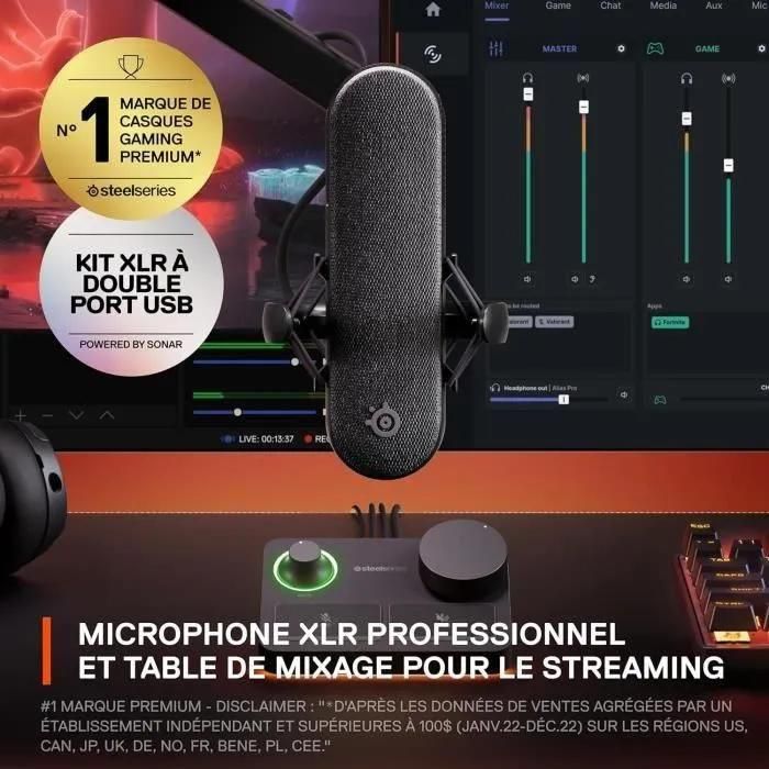 Micro gaming streaming XLR STEELSERIES ALIAS PRO Noir - 3