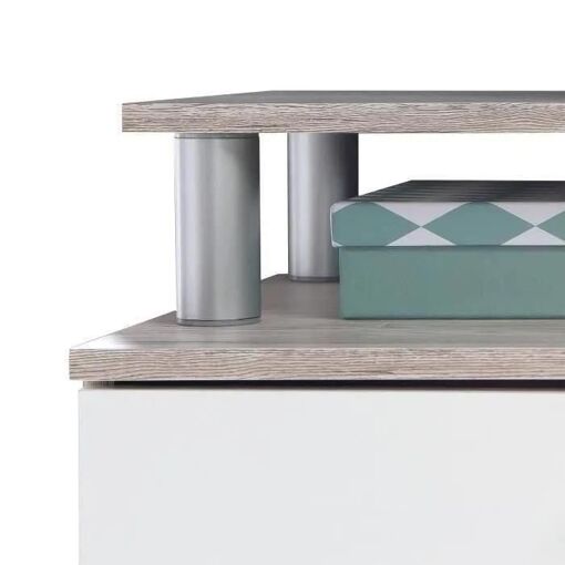 GULADA Ensemble meuble t�l� - buffet - table a manger - Contemporain - Blan... - 6