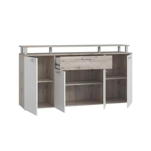 GULADA Ensemble meuble t�l� - buffet - table a manger - Contemporain - Blan... - 7