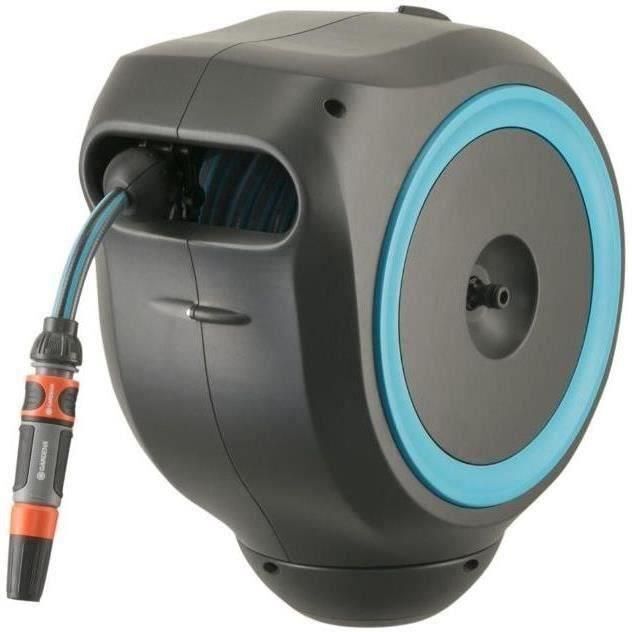 D�vidoir automatique mural Gardena RollUp S �quip� tuyau d'arrosage 15m