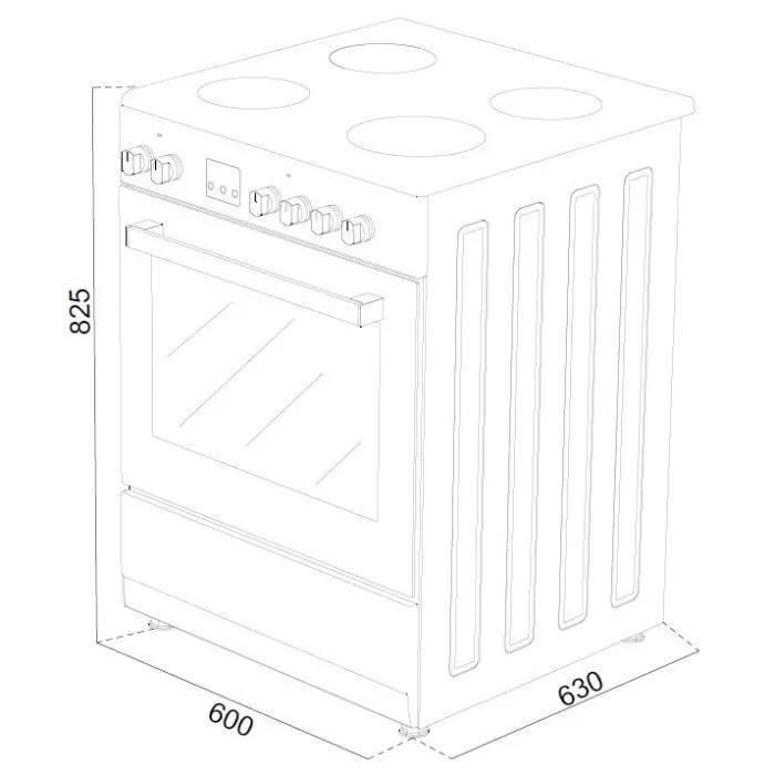 Continental Edison CECM60FCW Cuisini�re Blanc - 7