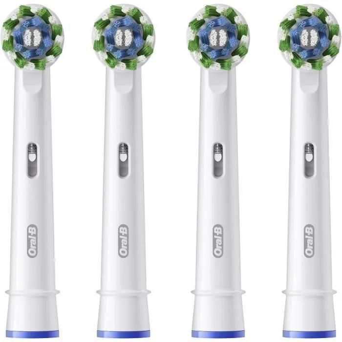 4 Brossettes Pro Cross Action Blanc Pour Brosse  Dents lectriques Oral-B - 2