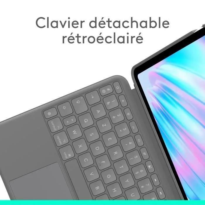 Logitech Combo Touch - Clavier et tui - avec trackpad - rtroclair - App... - 3
