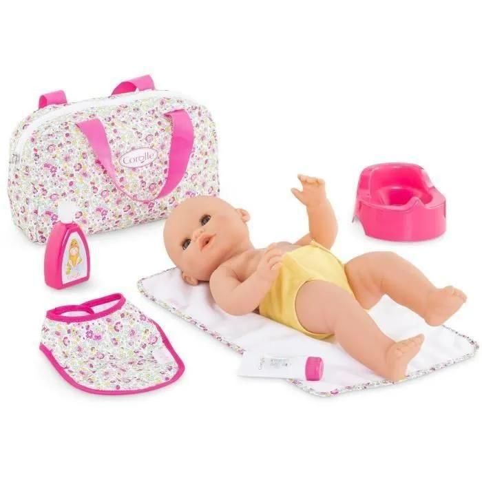 Mes Accessoires Poupons Corolle Bb36 Coffret Accessoires  Langer Fleuri - 3