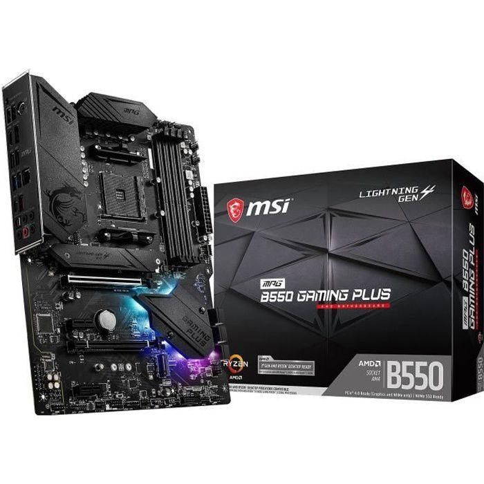 MSI MPG B550 GAMING PLUS - Carte-m�re - ATX - Socket AM4 - AMD B550 Chipset...