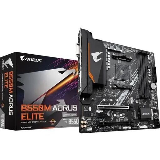 Gigabyte B550M AORUS ELITE - 1.0 - carte-m�re - micro ATX - Socket AM4 - AM... - 4