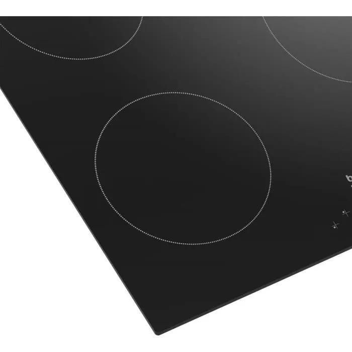 Beko HIC63400 Vitroc�ramique Noir - 3 foyers - 5