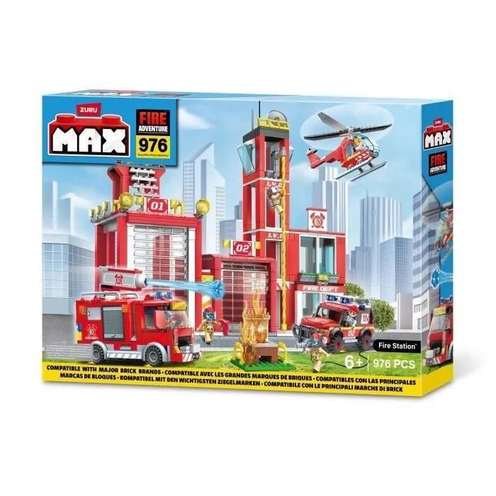 Max Build More Fire Station Large Brick Set (976 Bricks) - 3