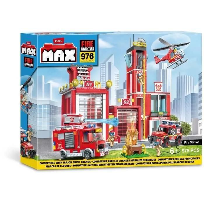 Max Build More Fire Station Large Brick Set (976 Bricks) - 4