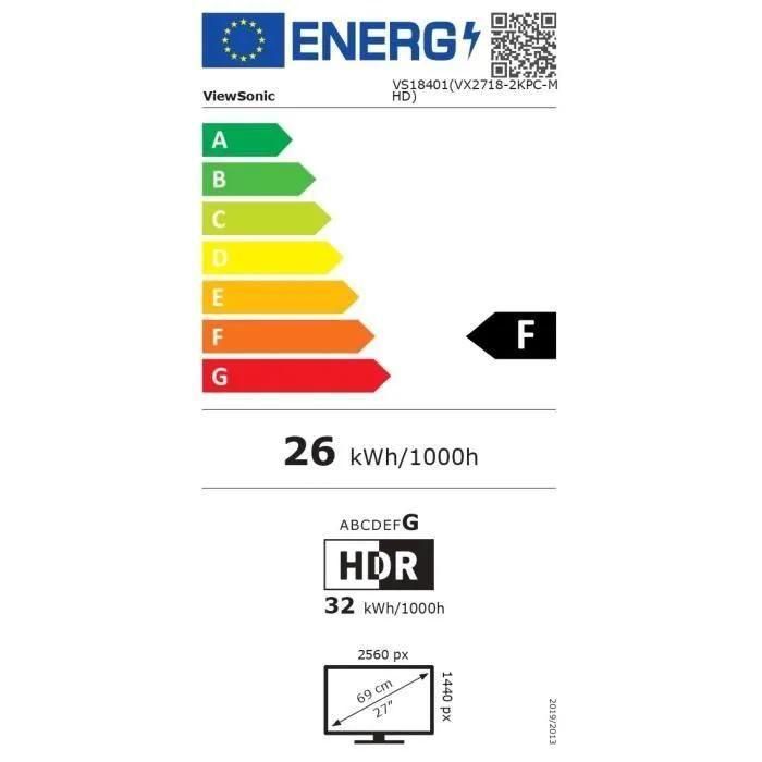 ViewSonic OMNI VX2718-2KPC-MHD - �cran LED - jeux - incurv� - 27' - 2560 x ... - 5