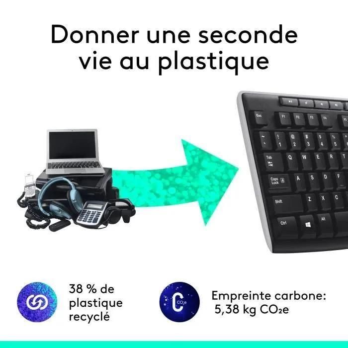 Clavier sans fil Logitech K270 - Clavier - sans fil - 2.4 GHz - Fran�ais - 9