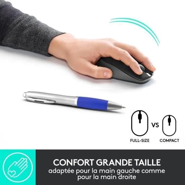 Logitech M190 - Souris - optique - 3 boutons - sans fil - r�cepteur sans fi... - 3