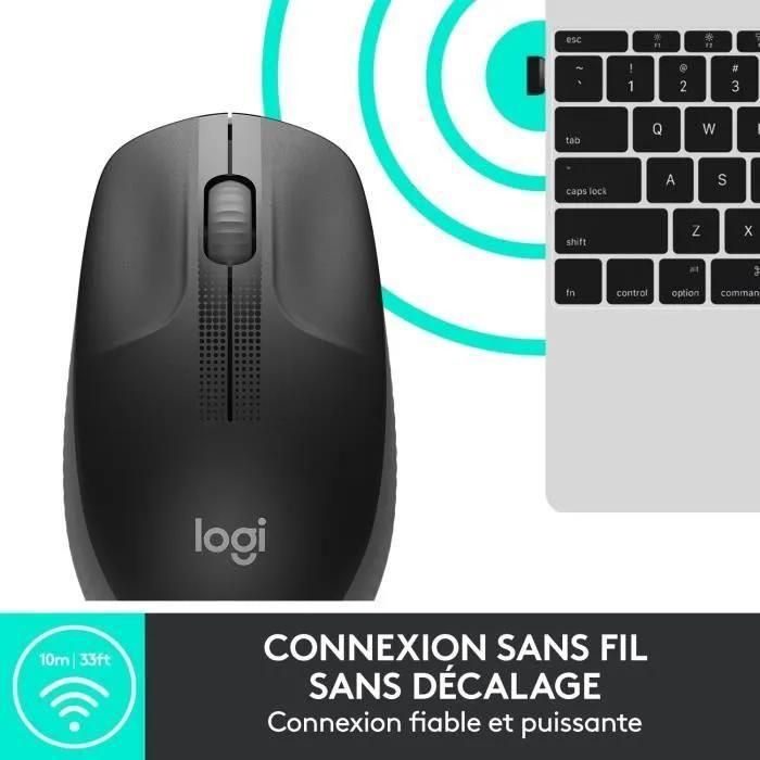 Logitech M190 - Souris - optique - 3 boutons - sans fil - r�cepteur sans fi... - 4