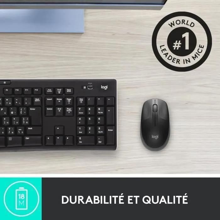 Logitech M190 - Souris - optique - 3 boutons - sans fil - r�cepteur sans fi... - 5
