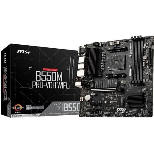MSI B550M PRO-VDH WIFI - Carte-m�re - micro ATX - Socket AM4 - AMD B550 Chi...