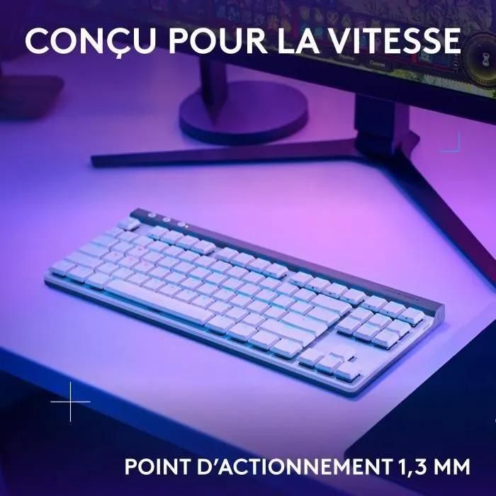 Clavier Gamer - Sans fil - Logitech G - G515 TKL Lightspeed - M�canique Tac... - 3