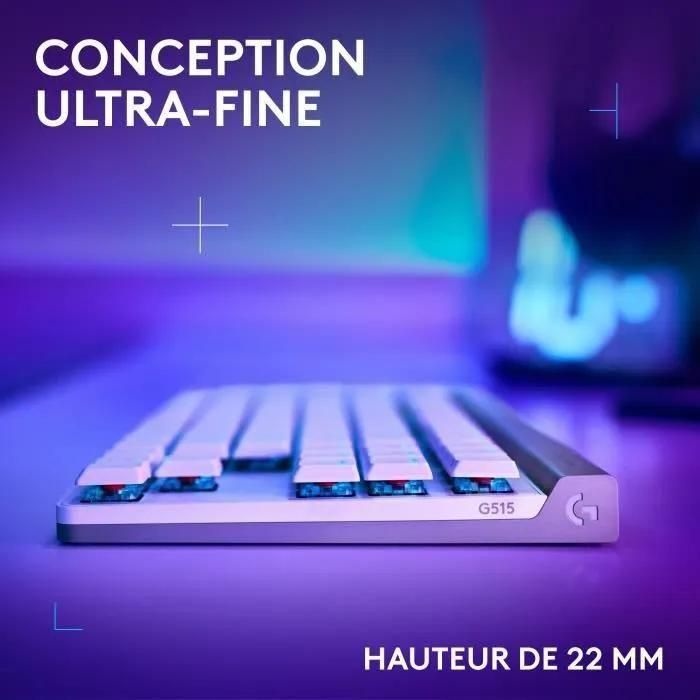 Clavier Gamer - Sans fil - Logitech G - G515 TKL Lightspeed - M�canique Tac... - 4