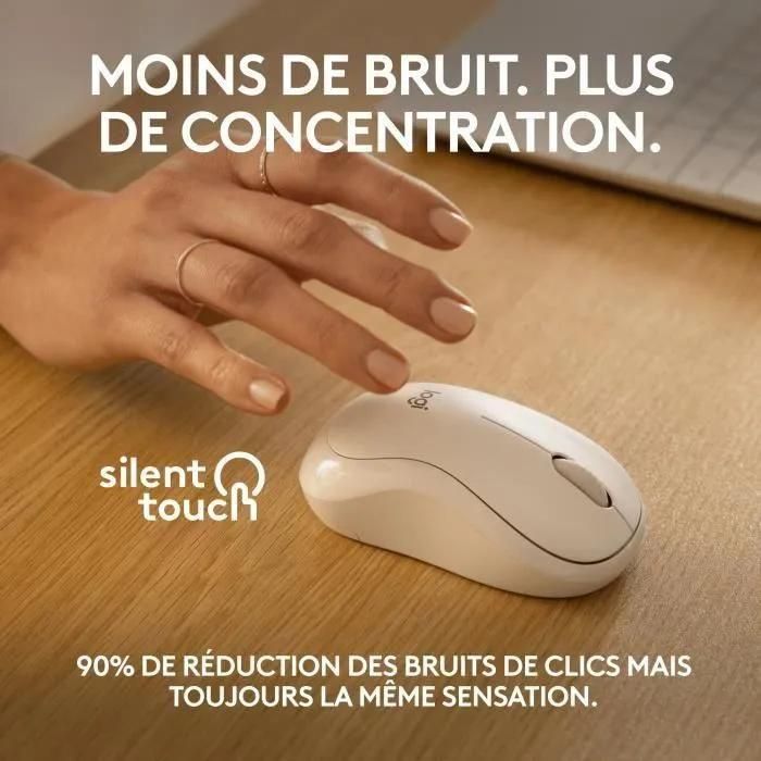 Logitech M240 Silent - Souris - droitiers et gauchers - optique - 3 boutons... - 3