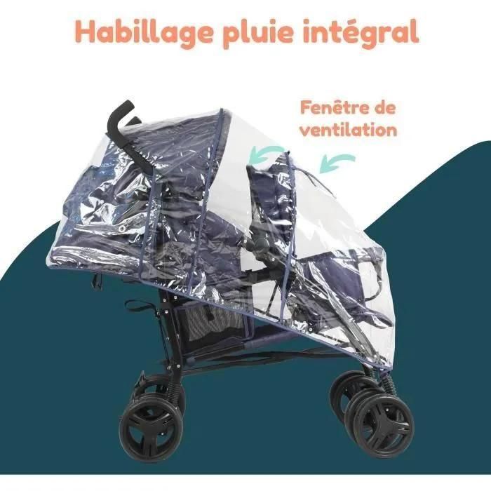 Poussette Canne Double Bambisol - 6-36 Mois Pour Le Siege Avant (Max 15 Kg)... - 2