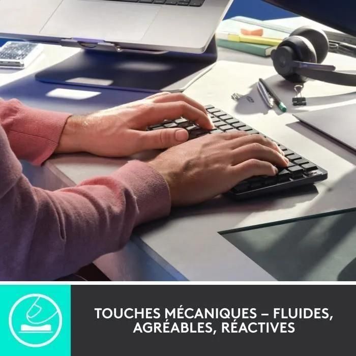 Clavier - Sans Fil - Logitech - MX Mini - Mcanique - Rtroclair - AZERTY... - 3