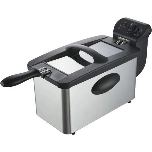 Continental Edison CERFR3IN2 - Friteuse - 3 litres - 2000 Watt - noir/inox - 2
