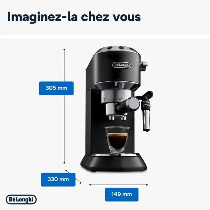 De'Longhi DEDICA EC 685.BK - Machine � caf� avec mousseur � lait - 15 bar -... - 6