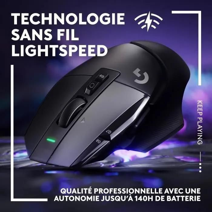 Logitech G G502 X LIGHTSPEED - Souris - optique - 8 boutons - sans fil - 2.... - 5