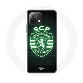 Coque Xiaomi Mi 11 Lite Scp Sporting Portugal Lumineux Fond Noir