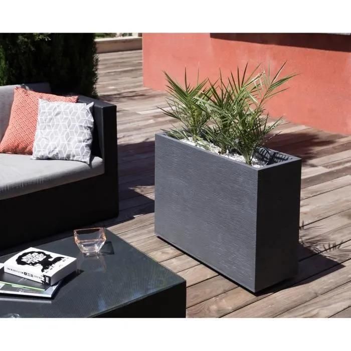Pot Loft L Graphit - Anthracite - 78.5x29.5x60cm 46l - Eda Plastiques - Int... - 4
