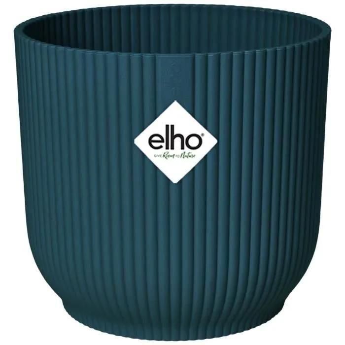 Pot De Fleurs Rond Vibes - Plastique - �25 - Bleu Fonc�