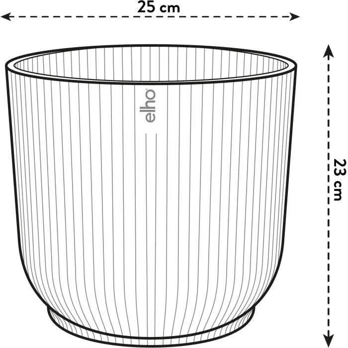 Pot De Fleurs Rond Vibes - Plastique - �25 - Bleu Fonc� - 2