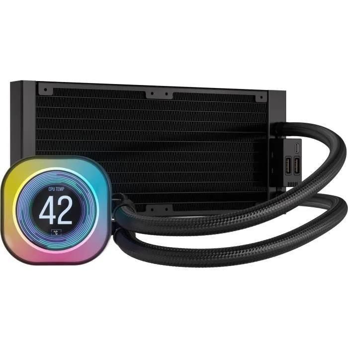 Icue Link H100i Lcd Liquid Cpu Cooler (schwarz) - 2