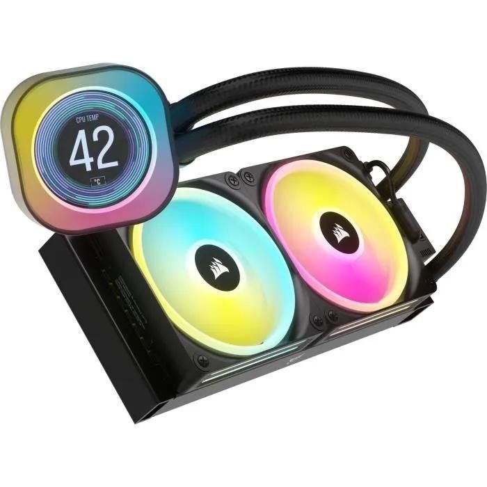 Icue Link H100i Lcd Liquid Cpu Cooler (schwarz) - 5