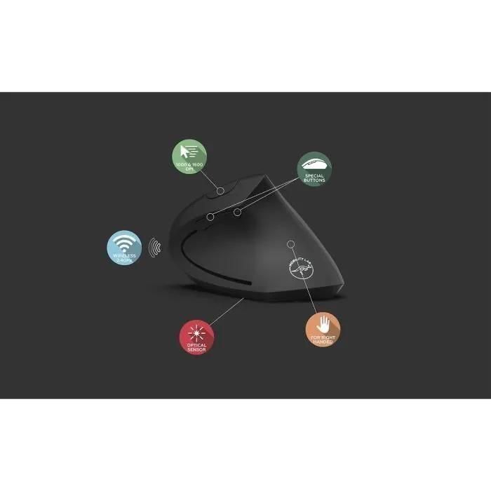 Mobility Lab Vertical - Souris - ergonomique - pour droitiers - optique - 6... - 5
