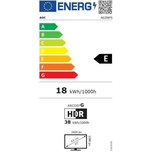 AOC AGON PRO AG256FS - AG6 Series - écran LED - jeux - 25' (24.5' visualisa... - 4