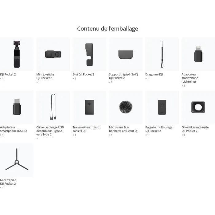 Cam�ra de poche Stabilis�e - DJI - Pocket 2 - Creator Combo : plusieurs acc... - 6
