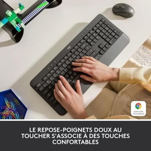 Logitech Signature K650 - Clavier - sans fil - Bluetooth LE - AZERTY - Fran... - 2