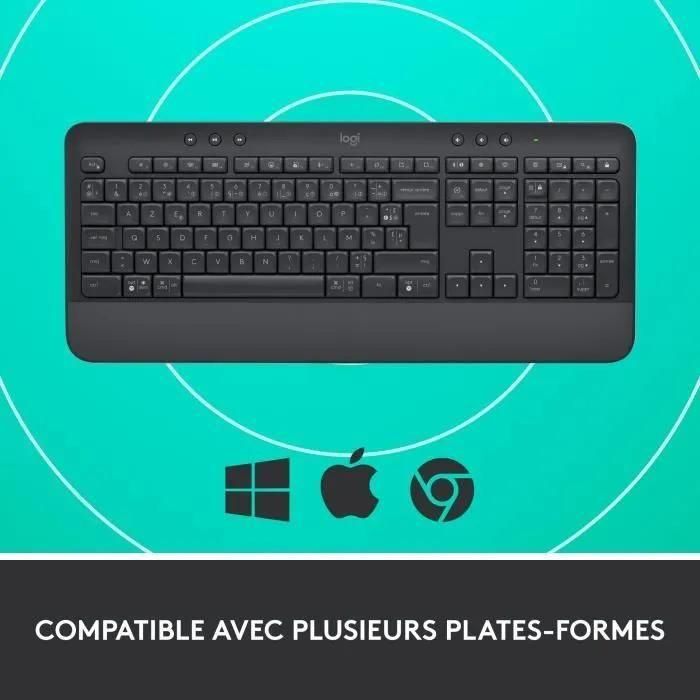 Logitech Signature K650 - Clavier - sans fil - Bluetooth LE - AZERTY - Fran... - 6