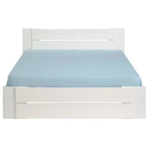 Parisot Lit 140x190 Cm D�cor Blanc Brillant - 4