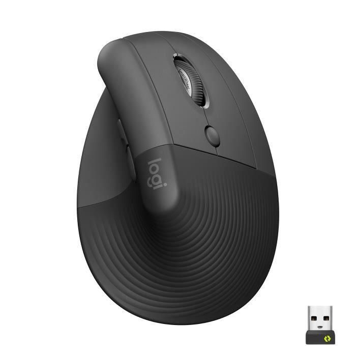 Logitech Lift - Souris ergonomique verticale sans fil Bluetooth - graphite