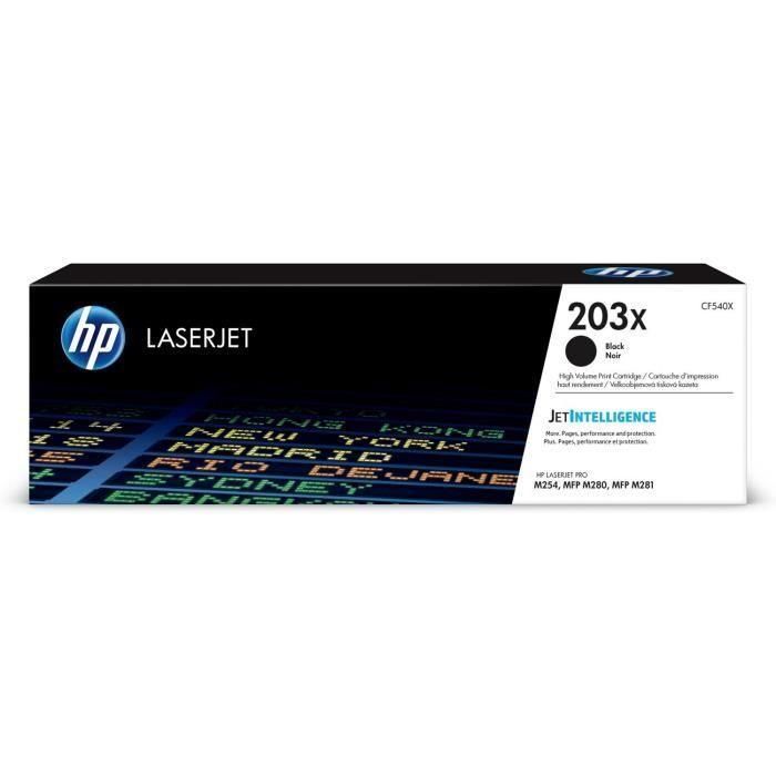 Cartouche de toner noir HP 203X grande capacit� pour HP Color LaserJet Pro ...