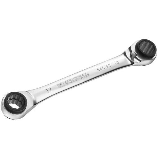 Jeu de 2 cl�s polygonales � cliquet droites FACOM 64C.J2PB angle 5� - 4