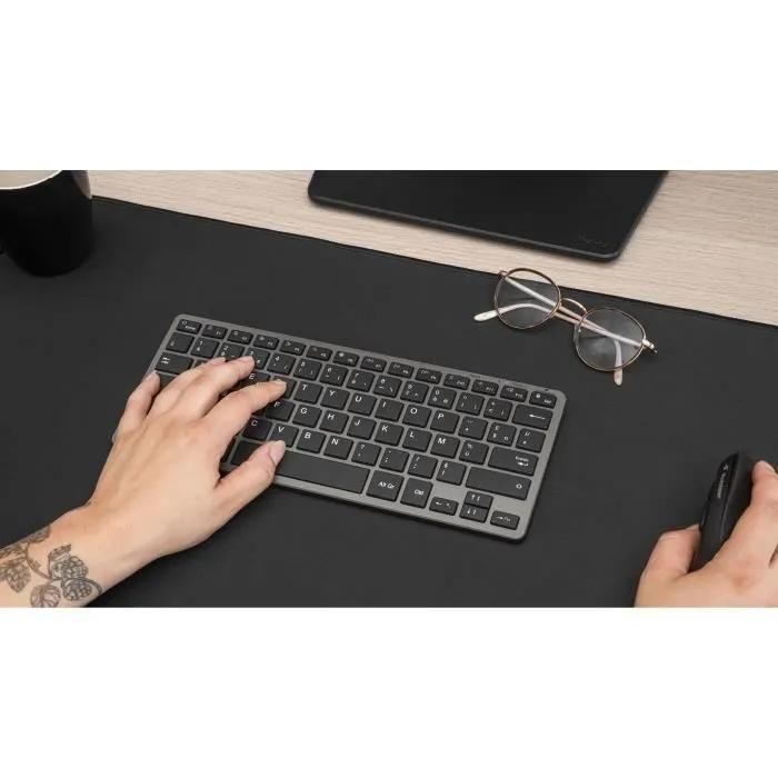 Clavier TKL - BLUESTORK - Bluetooth + 2.4Ghz PC - Gris et Noir - 5