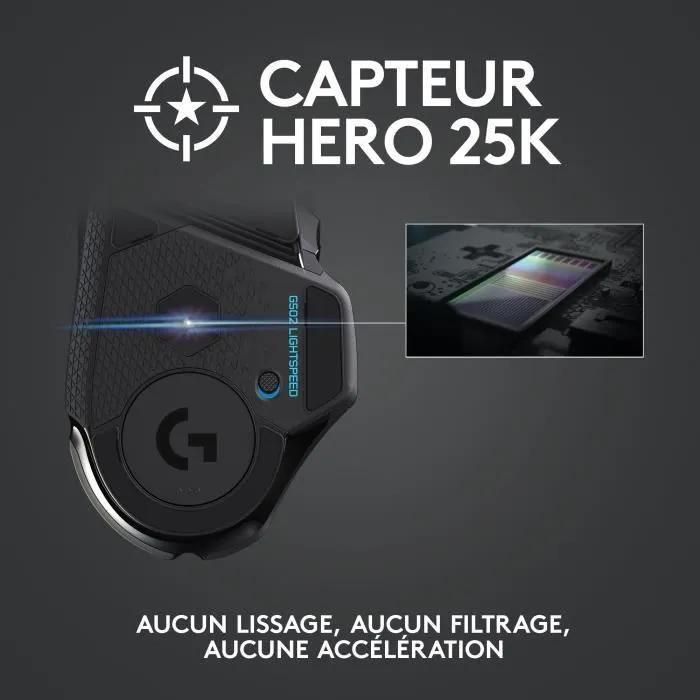 Souris gamer sans fil Logitech G502 Hero Lightspeed - 4